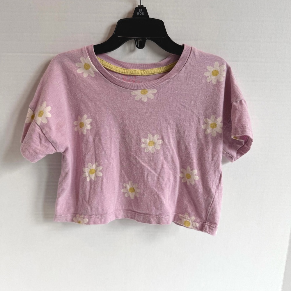 Mini Boden Light Pink Floral Kids Tee size 3-4Y